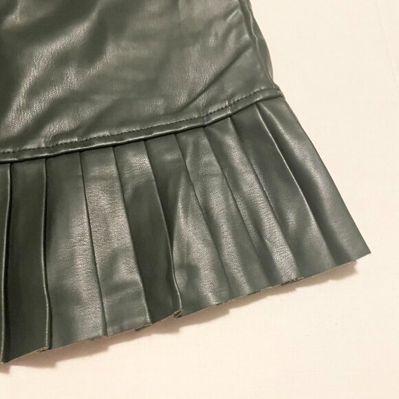 Zara Pleated Faux Leather Mini Skirt Size Small - Picture 15 of 16